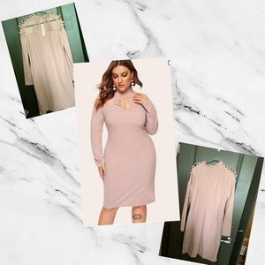 Laddering Strappy Yoke Split Dress